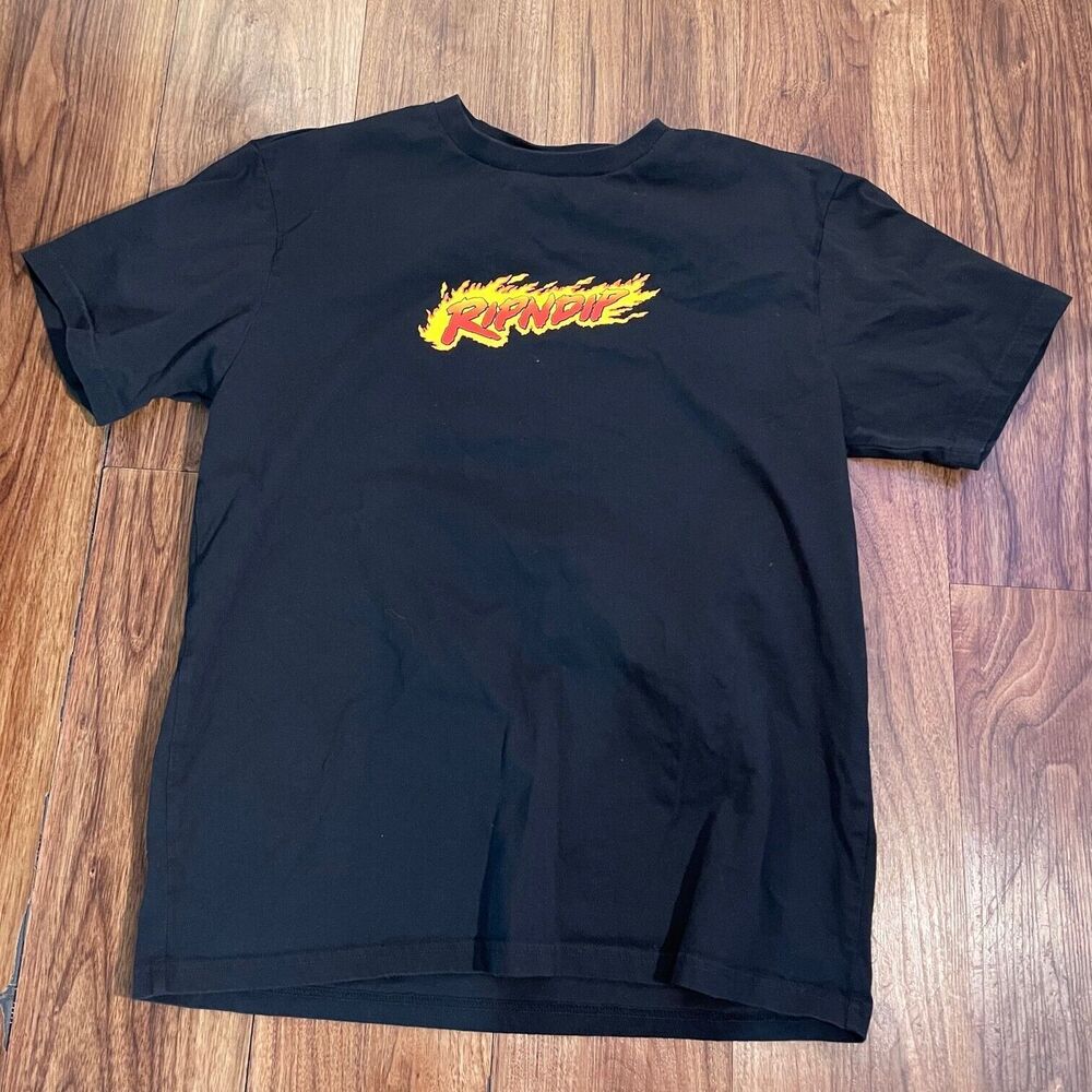 RipNDip All Heck Breaks Loose T Shirt Men's M Short Sleeve Classic Cotton Black